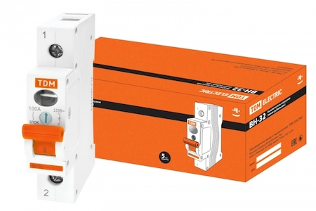 TDM ELECTRIC SQ0211-0009 Выключатель нагрузки (мини-рубильник) ВН-32 1P 100A TDM